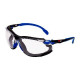 SOLUS 1101 Kit Gafas negro/azul PC incolora, inserción de espuma, recubrimiento SCOTCHGARD. S1101SGAFKT-EU (20 gafas)