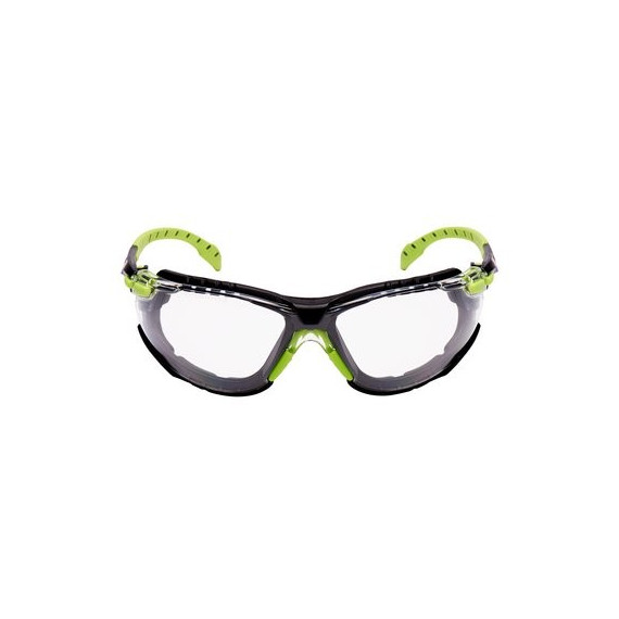 SOLUS 1201 Kit Gafas negro/verde PC incolora, inserción de espuma, recubrimiento SCOTCHGARD. S1201SGAFKT-EU (20 gafas)