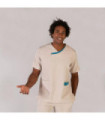 Veste à manches courtes et col canesú pour homme, environnements de santé GERMAN UNIFORMES GARY'S 617600
