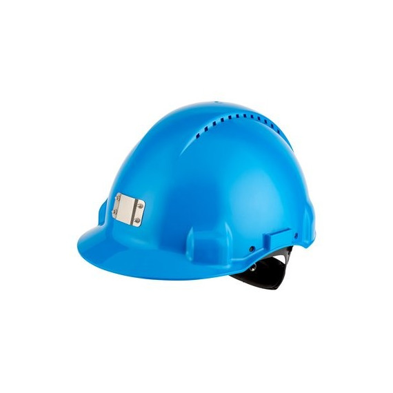 Casco blu, con lampada a lampada, cablaggio della roulette e G3000 in plastica del sudore (20 caschi)