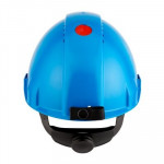 Blue Helmet, with Lamp-Lamp, Roulette Harness and G3000 Plastic Sweat Band (20 Helmets)