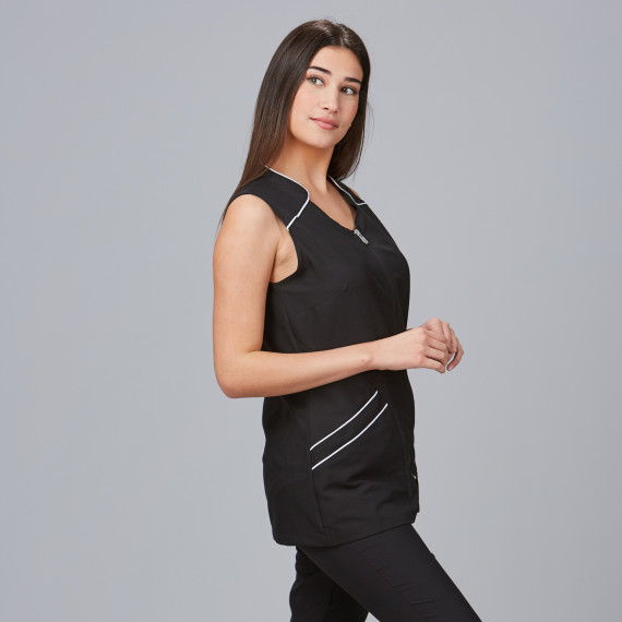 Blusa da parrucchiere senza maniche dettagli vivaci UNIFORMI GARY'S 634800
