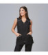 Blusa de cabeleireiro sem mangas detalhes vivos UNIFORMES GARY'S 634800