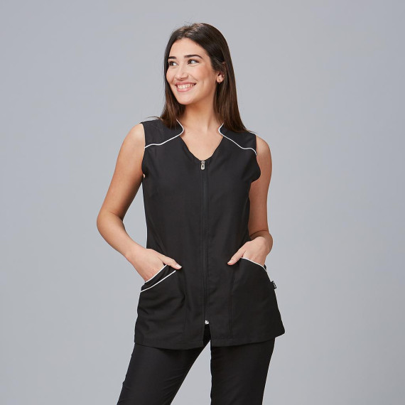 Blusa da parrucchiere senza maniche dettagli vivaci UNIFORMI GARY'S 634800