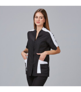 Blusa da parrucchiere 4 bottoni dettagli combinati POPPY UNIFORMI GARY'S 635500