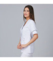 Blusa donna con nastro, colli e maniche a contrasto, semi aderente UNIFORMI GARY'S 635800