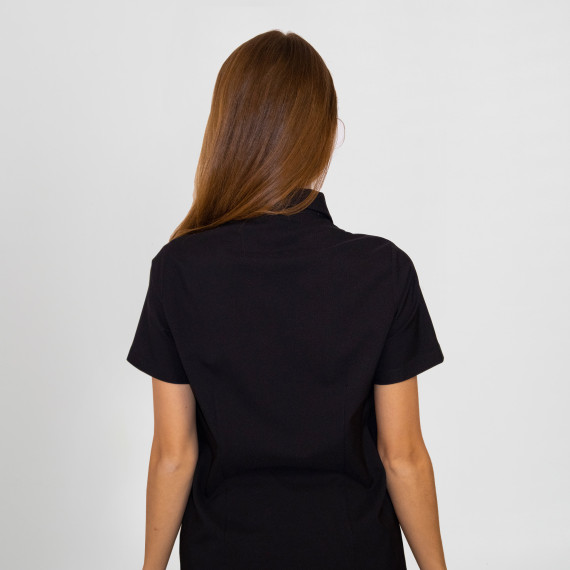 Polo de mujer con cuello camisero, microfibra elástica Nuria UNIFORMES GARY'S