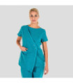 Blusa sanitária com fecho cruzado e botões de pressão visíveis GEMA JASPER UNIFORMES GARY'S 657500
