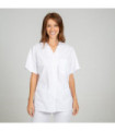 Blusa per centri medici a maniche corte e colletto a V, semi aderente UNIFORMI GARY'S 662800
