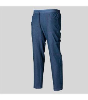 Unisex pants with denim-style pockets at the hips made of unwashed denim UNIFORMES GARY'S 703800