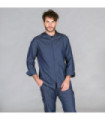 Unisex kitchen jacket, roll-up cuffs, SAPPHIRE DENIM fabric GARY'S 948800 UNIFORMS.