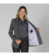 Women's American-style jacket with 2 buttons and gray lapel collar, KNITSUIT UNIFORMES GARY'S 800023 fabric.