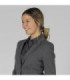 Veste américaine pour femme avec 2 boutons et col à revers gris marengo, tissu KNITSUIT UNIFORMES GARY'S 800023.