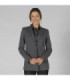 Veste américaine pour femme avec 2 boutons et col à revers gris marengo, tissu KNITSUIT UNIFORMES GARY'S 800023.