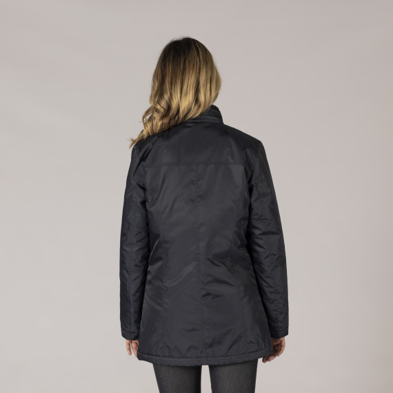Women's parka with removable hood and pockets in navy blue UNIFORMES GARY'S 800031