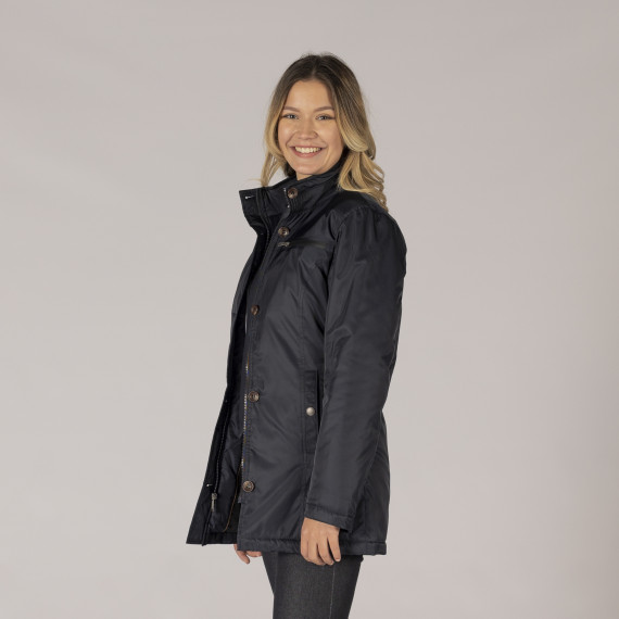 Women's parka with removable hood and pockets in navy blue UNIFORMES GARY'S 800031
