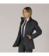 Parka femme avec capuche amovible et poches bleu marine UNIFORMES GARY'S 800031
