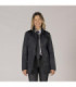 Women's parka with removable hood and pockets in navy blue UNIFORMES GARY'S 800031