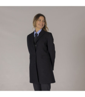 Cappotto da donna con 3 bottoni frontali color marrone, in tessuto MOUFLON UNIFORMES GARY'S 800033.