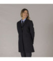 Manteau pour femme avec 3 boutons sur le devant, couleur marron, en tissu MOUFLON UNIFORMES GARY'S 800033.