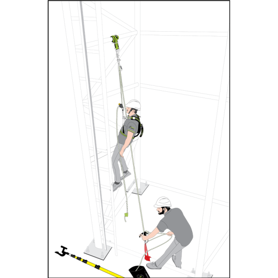 Sistema anticaduta con funzione di evacuazione integrata - lg 30 me 50 m KRATOS SAFETY