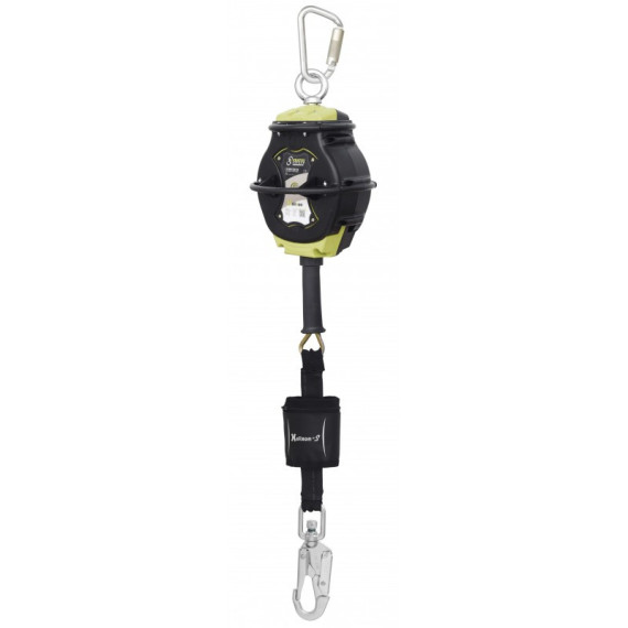 Anticaduta retrattile da 10 m, cavo in acciaio zincato con esoscheletro integrato, resistenza 12 kN HELIXON-S KRATOS SAFETY