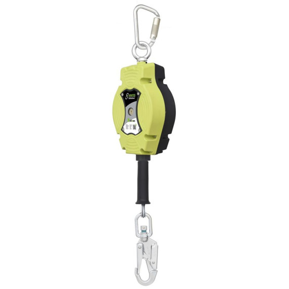 Retractable anti-fall device of 10 m for vertical use only, stainless steel cable, resistance 12 kN HELIXON KRATOS SAFETY