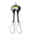 Rétractable anticulé avec manivelle double en aluminium de 2 mètres et avec 2 boucles résistance 15 kN OLYMPE KRATOS SAFETY