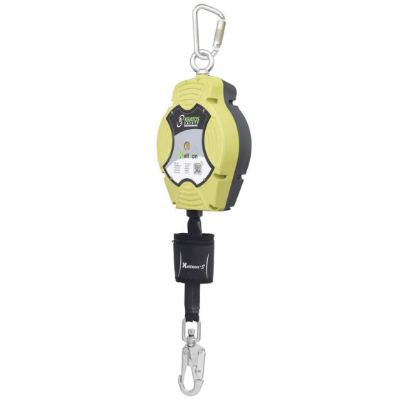 Nastro anticato retrattile da 12 m per resistenza verticale e orizzontale 15 kN HELIXON-S KRATOS SAFETY