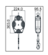 Cinta anticaída retrattile di 12 m, per uso verticale e orizzontale resistenza 15 kN HELIXON-S KRATOS SAFETY