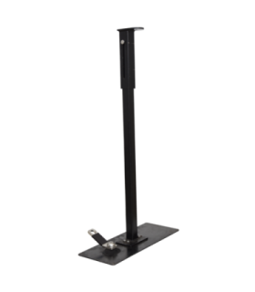 Soporte con ojal de anclaje giratorio para prolongación de aluminio en la plataforma de aterrizaje.