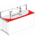 Linea vita orizzontale temporanea per 2 utenze per container ISO POST LINE KRATOS SAFETY