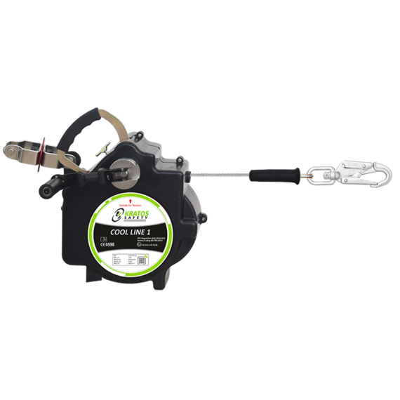 Linea vita retrattile orizzontale temporanea in cavo, lunghezza massima 18 m COOL LINE 1 KRATOS SAFETY