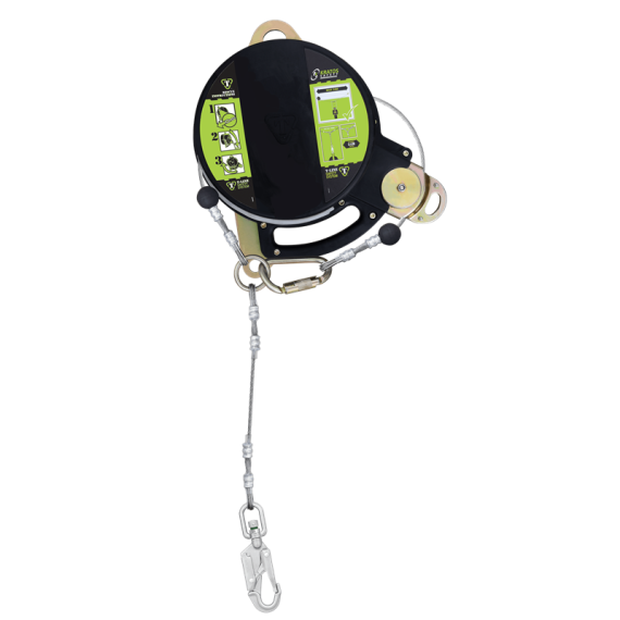 Retractable anti-fall device with double steel safety cable, lg. 12 m T-LINE KRATOS SAFETY