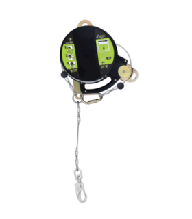 Retractable anti-fall device with double stainless steel safety cable, lg. 12 m T-LINE KRATOS SAFETY