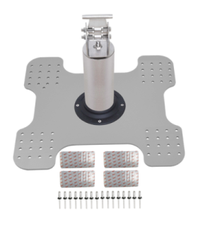 Post intermedio con sistema di assorbimento dell'energia per copertura di lamiera di acciaio e resistenza di 20 kN KRATOS SAFETY
