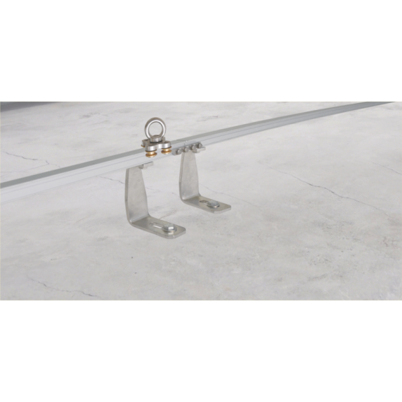 Carrello per binari a pavimento e soffitto in acciaio inox KS-RAIL KRATOS SAFETY