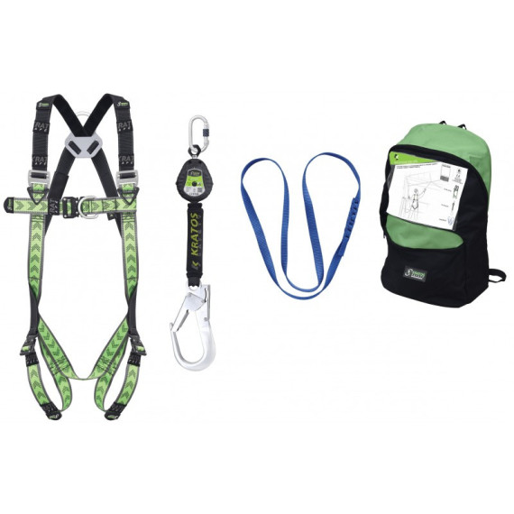 Kit anticaduta per ponteggi con imbracatura e anello di ancoraggio KRATOS SAFETY