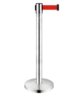 Poste separador extensible con cinta roja SEKURECO