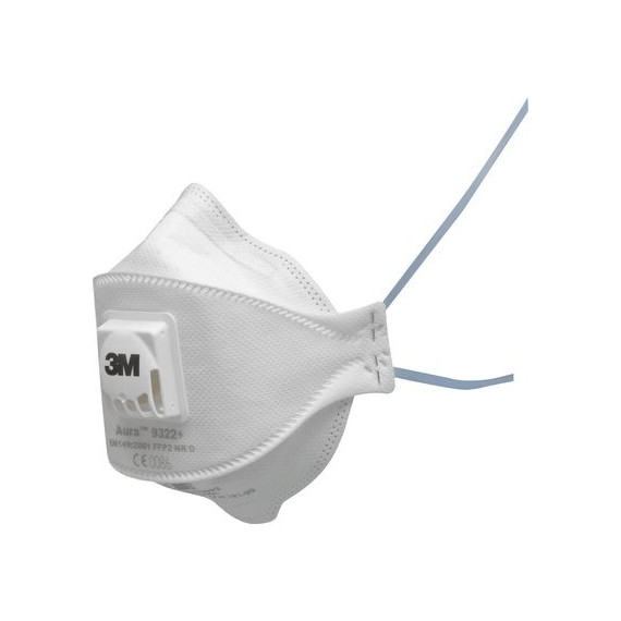 3M Aura FFP2 Mask NR D C / Valve 9322+ (120 maschere)