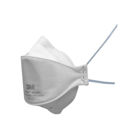 AURA FFP2 Maske NR D gefaltet S / Ventil - klein 9320+ Packung (40 Masken)