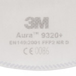 AURA FFP2 Maske NR D gefaltet S / Ventil - klein 9320+ Packung (40 Masken)