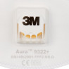 Aura Mascarilla FFP2 NR D plegada c/válvula - embalaje pequeño 9322+ (40 mascarillas)