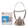 Meia máscara protetora reutilizável 6100 contra gases, vapores e partículas 3M