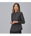 Camisa de trabajo con cuello mao oficina o comercios tejido Popelín Camisero con estampado GRETA UNIFORMES GARY'S 243400