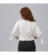 Blusa con maniche 3/4 terminata con fiocco per donna, tessuto satinato OLIVIA UNIFORMI GARY'S 243100