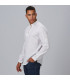 Chemise pour homme avec col mao et manches longues, tissu FAUX LIN SLIM FIT DANTE UNIFORMES GARY'S 298900