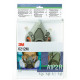 Kits "pronto para usar" máscara e filtro pacote 6200 A1P2 R (6051 A1 + 5925 P2R) - 4 kits