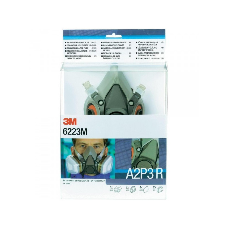 Kits "Listos para usar" Media máscara y filtro Pack 6200 A2P3 R (6055 A2 + 5935 P3R) - 4 kits