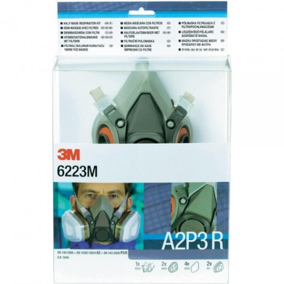 Kits "ready to use" media mask and filter pack 6200 A2P3 R (6055 A2 + 5935 P3R) - 4 kits
